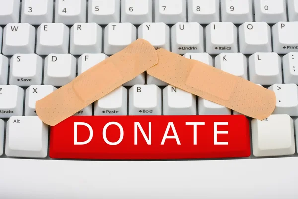 Donare soldi online — Foto Stock