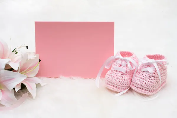 Chaussons bébé rose — Photo