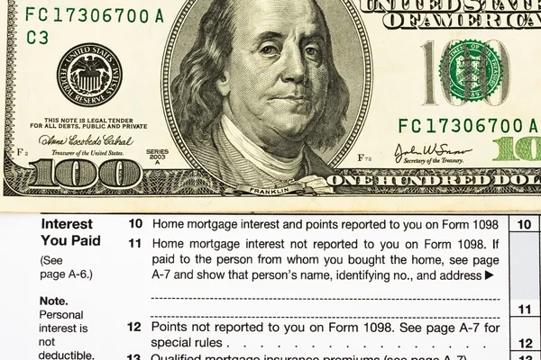 Formulários fiscais federais para deduções de itens — Fotografia de Stock