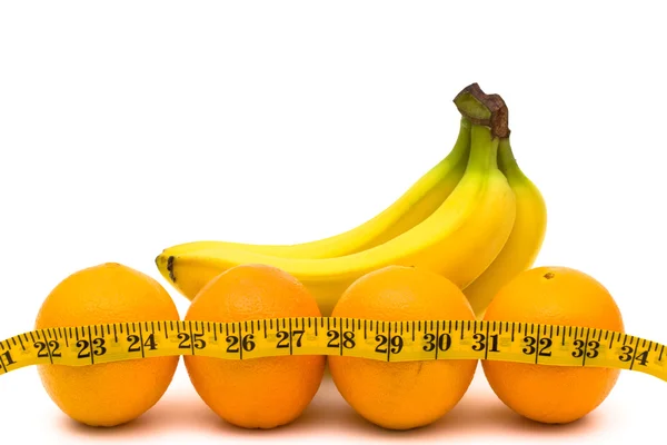 Narancs és banán — Stock Fotó
