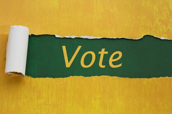 찢어진된 종이에 투표 — 스톡 사진