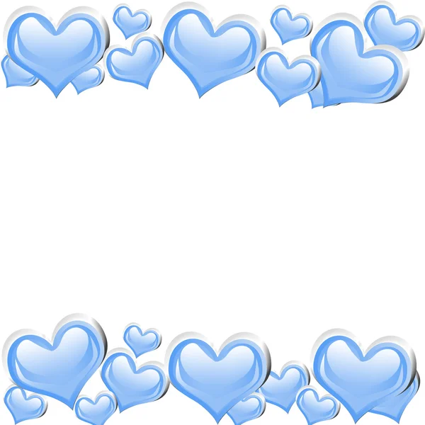 Blu sfondo del cuore — Foto Stock