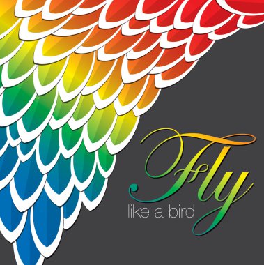 Fly like a bird clipart