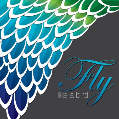 Fly like a bird clipart