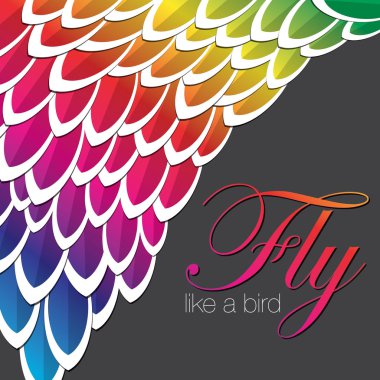 Fly like a bird clipart