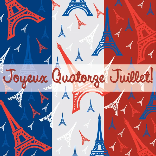 Joyeaux Quatorze Julliet! — стоковий вектор