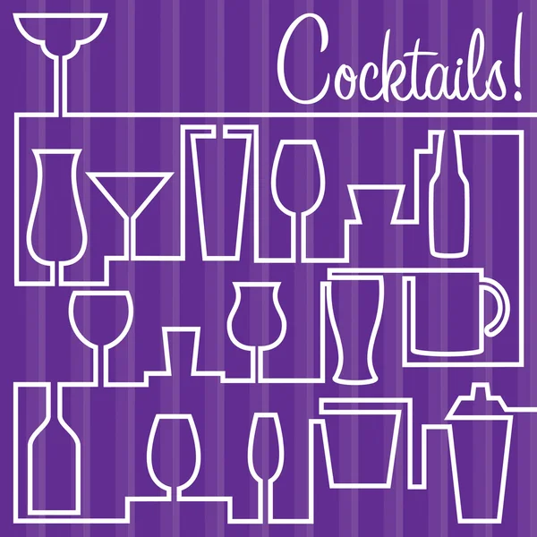 Cocktails! — Stockvector