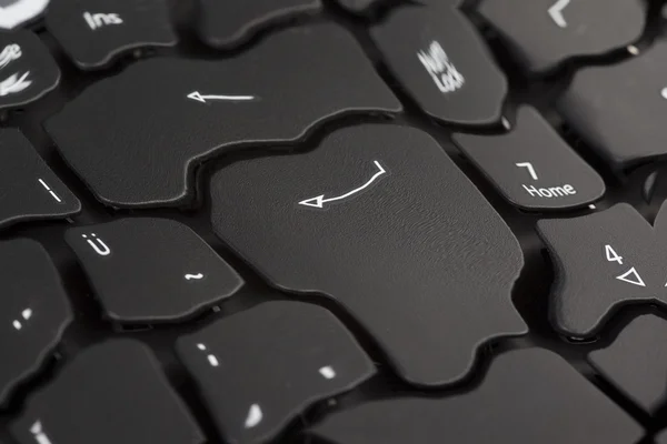 Vervormde toetsenbord — Stockfoto