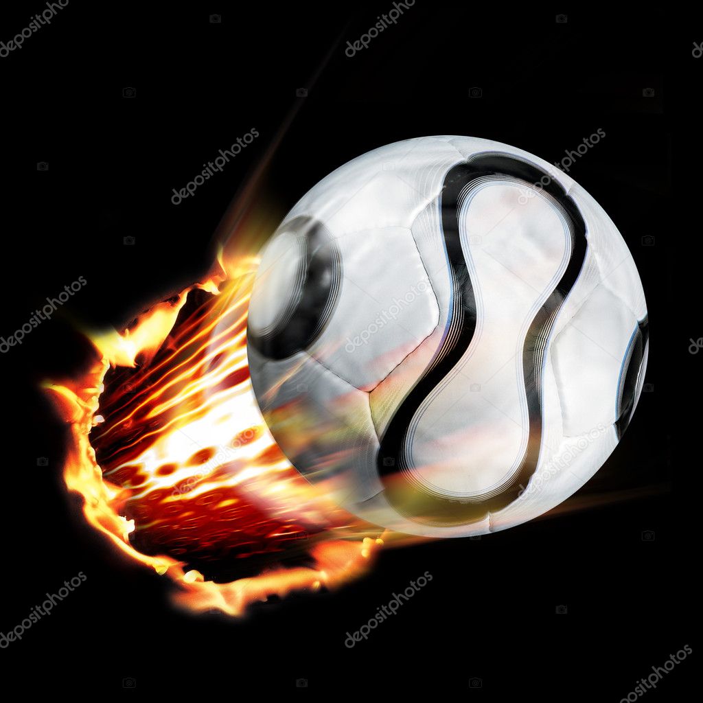 Football through fire — Stock Photo © hypermania 6012190