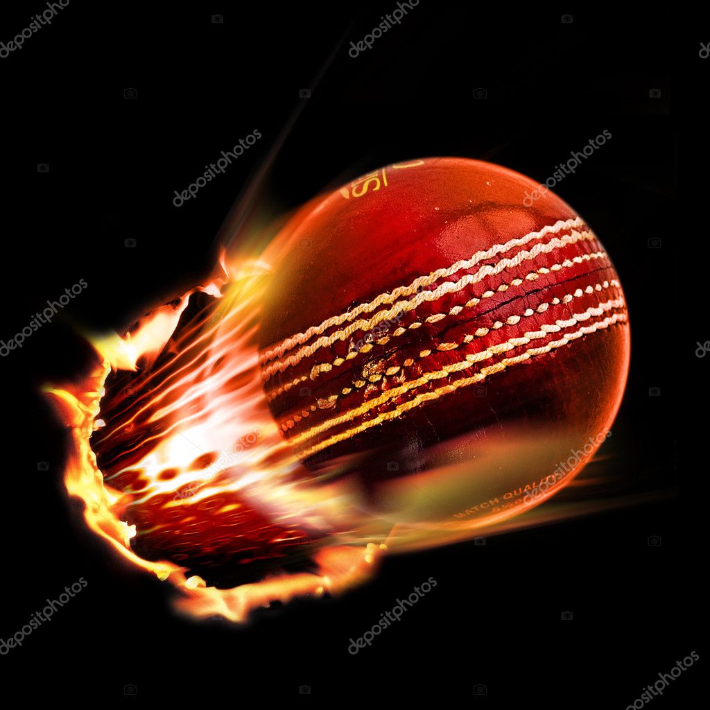 Cricket ball through flames — Stock Photo © hypermania 6012432