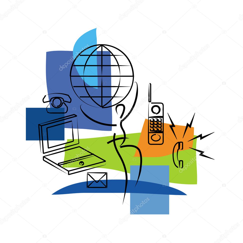 Mobile networking illustration — Stock Photo © hypermania 6019763