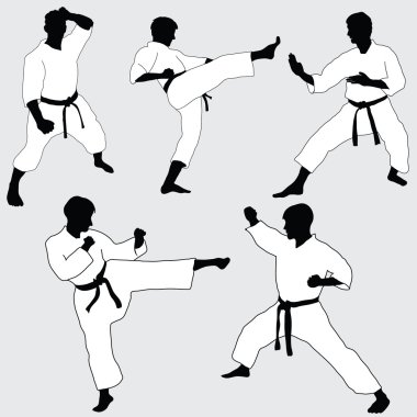 Karate pose clipart