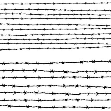 Barbed wire horizontally clipart