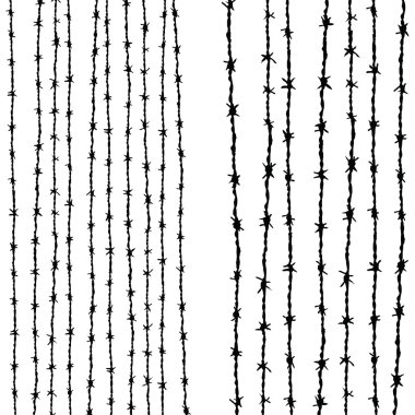 Barbed wire vertical clipart