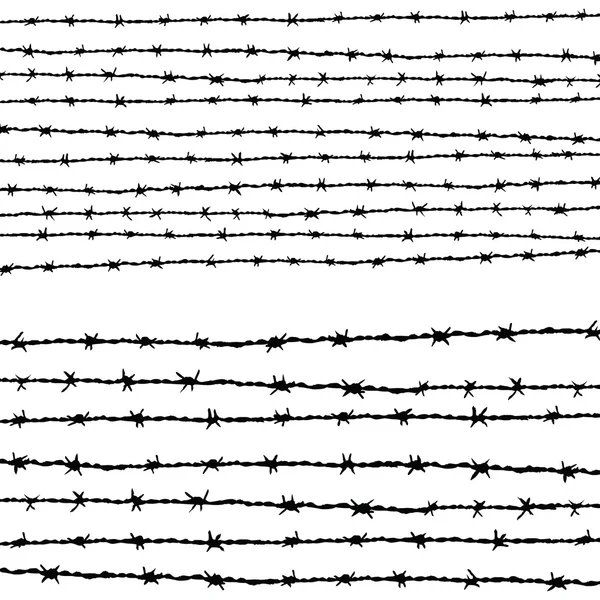 Barbed wire horizontaal — Stockfoto