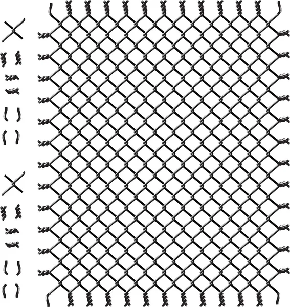 Black woven wire fence — 스톡 사진