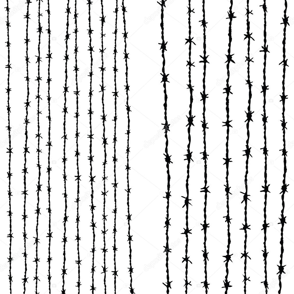 Barbed wire vertical