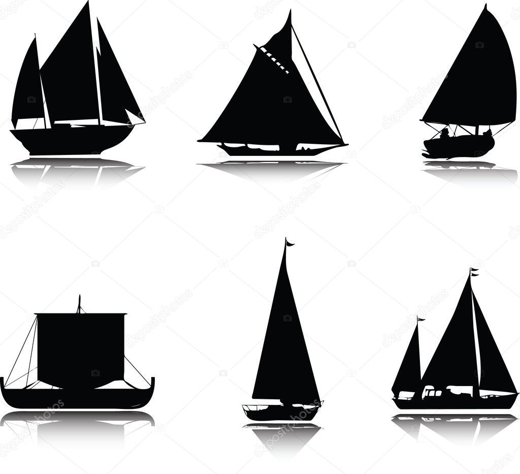 Boats silhouettes