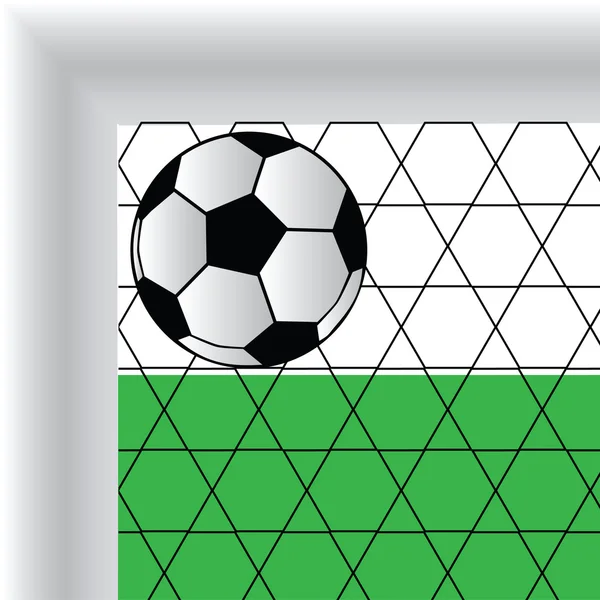 Ball in the corner goals — Stock Photo, Image