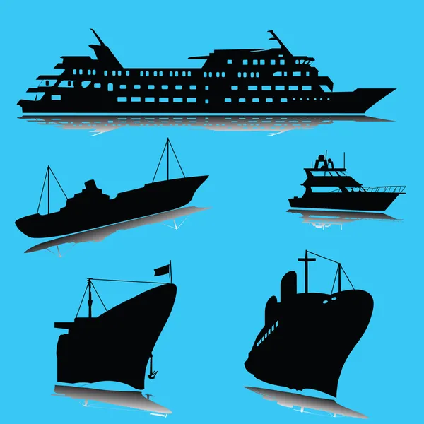 Boats silhouette — Stock Photo, Image