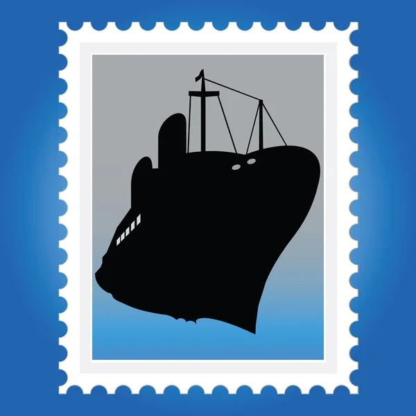 Briefmarken mit Schiffen — Stockfoto