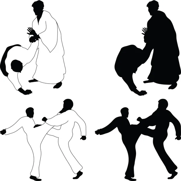 Kampfsport Aikido — Stockfoto