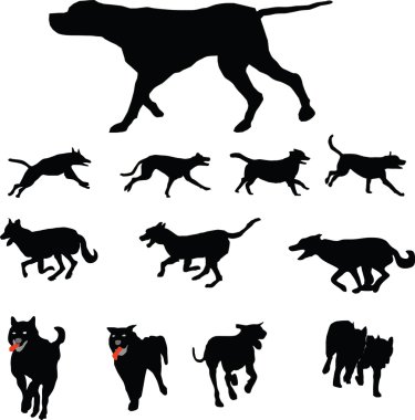 Dogs various clipart