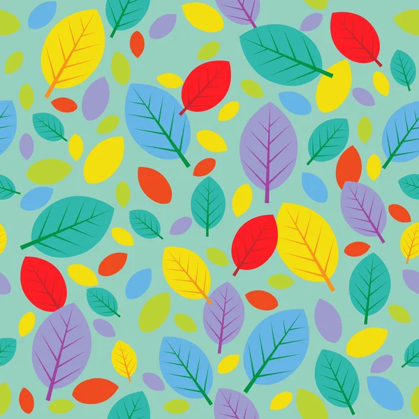 Hellen Blättern nahtloses Muster — Stockvektor