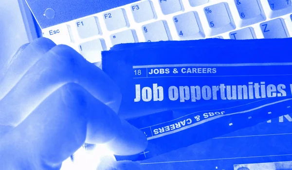Při hledání zaměstnání — Stock fotografie