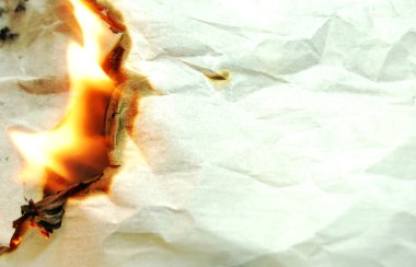 Burning paper clipart