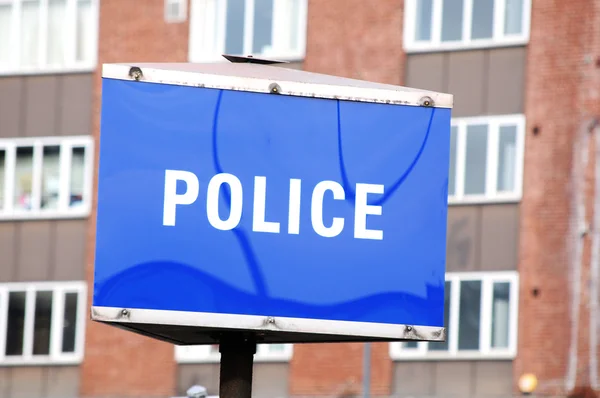 Police sign — Stock Photo, Image