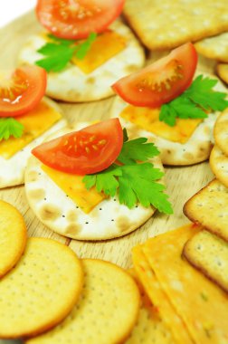 Cheese crackers clipart