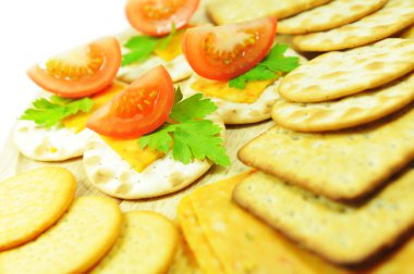 Cheese crackers clipart