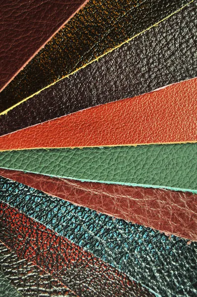 Leather samples — Stock Photo, Image