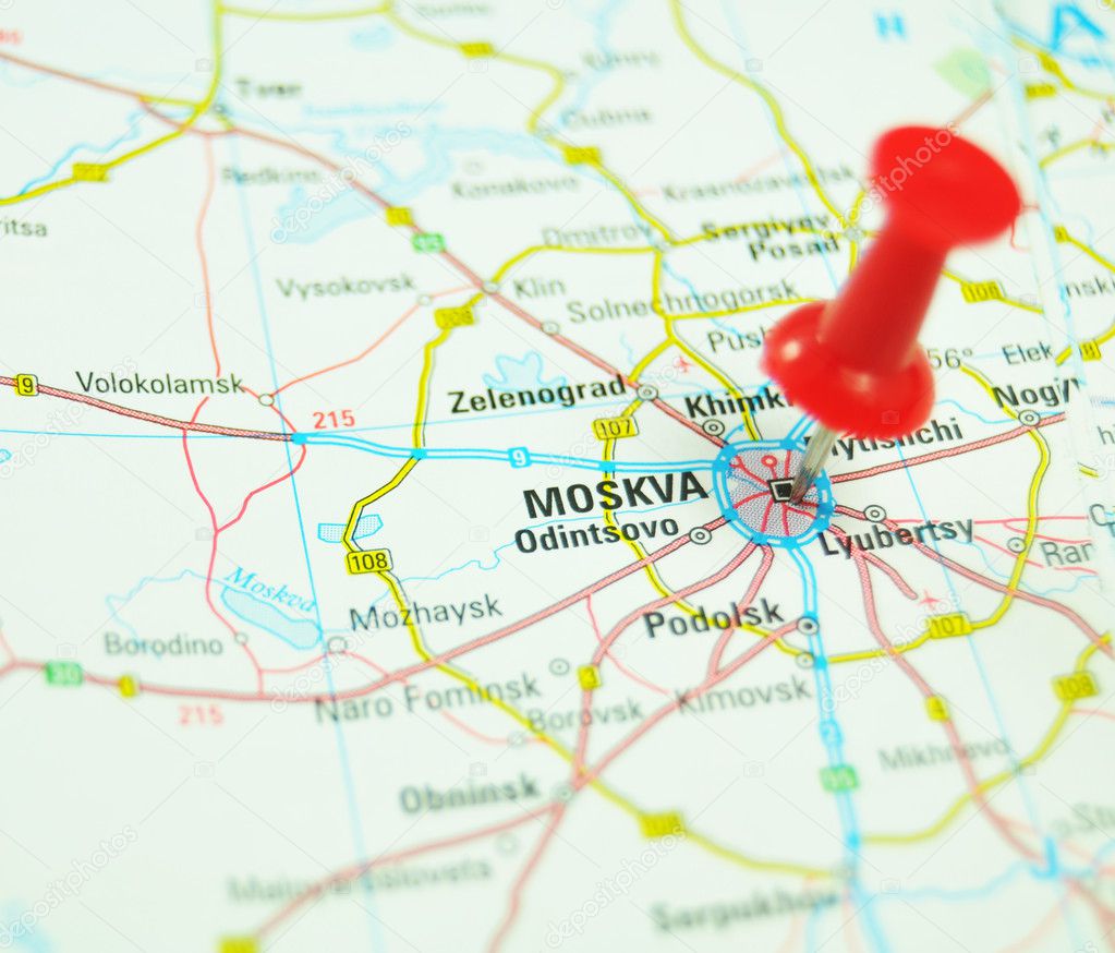 Moscow on map