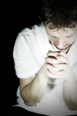 Man praying clipart