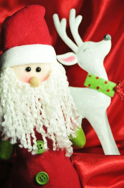 Санта Клаус і Олені — стокове фото
