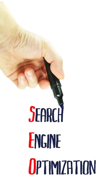 Koncepcja SEO (Search Engine Optimization) — Zdjęcie stockowe