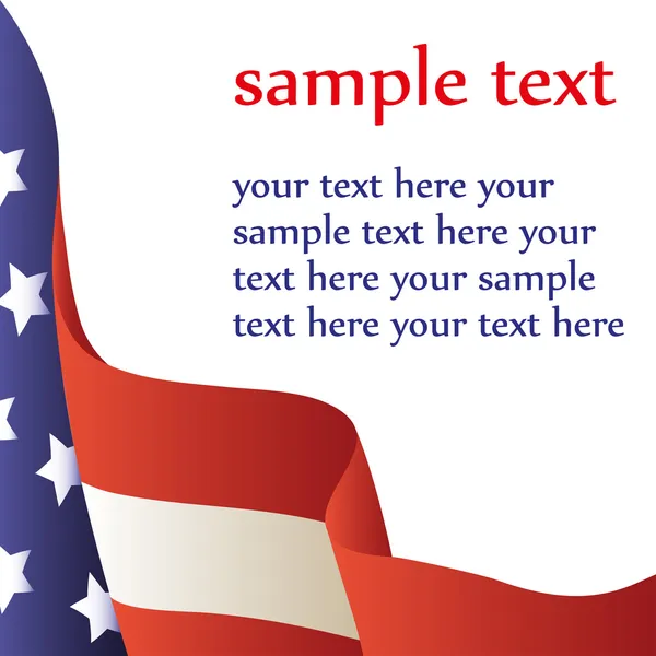 Ilustración vectorial - Bandera americana. Contexto — Vector de stock