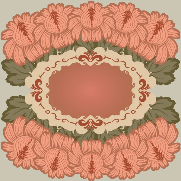 Diseño floral vintage . — Archivo Imágenes Vectoriales