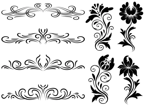 Elementos horizontales vector de decoración — Archivo Imágenes Vectoriales