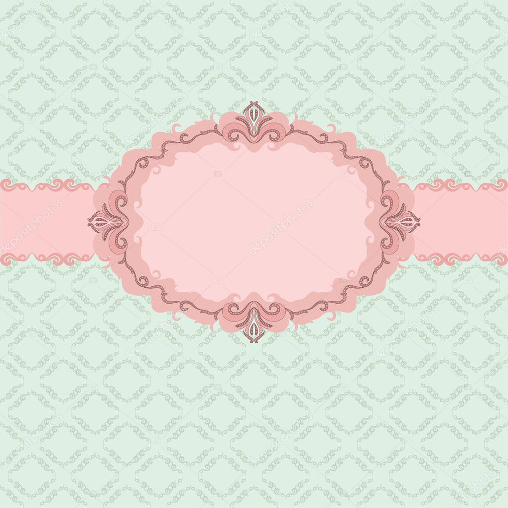 Template frame design for greeting card .