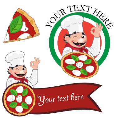 Pizza chef bonjorno clipart