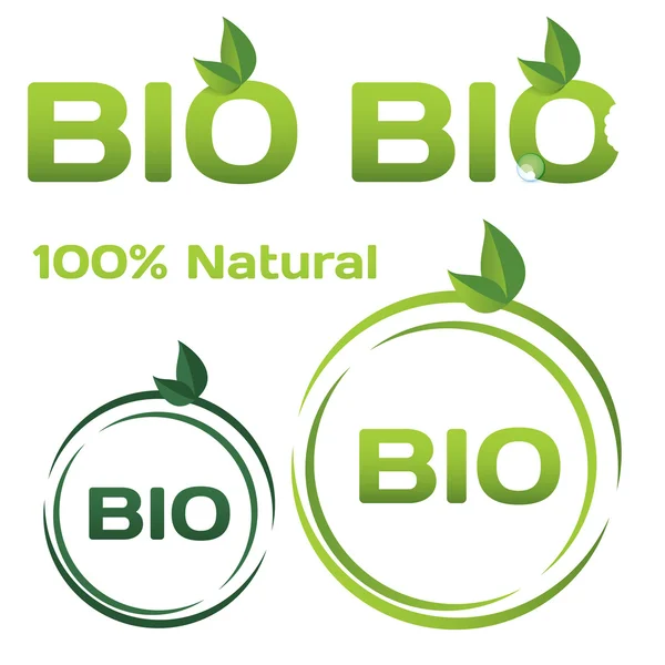 Λογότυπο των βιολογικών προϊόντων Bio — Διανυσματικό Αρχείο