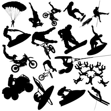 Extreme Sport Silhouettes clipart