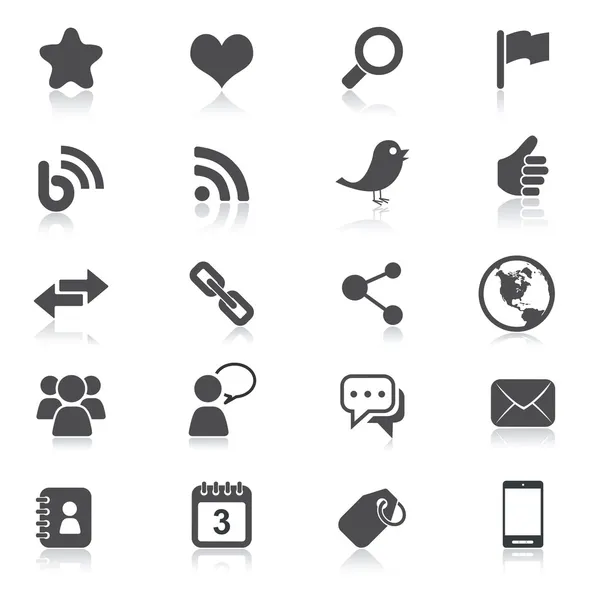 Icônes des médias sociaux XoBlack — Image vectorielle