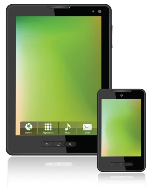 Komputer typu Tablet & telefon komórkowy — Wektor stockowy