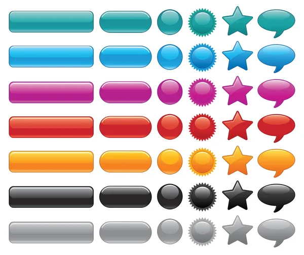 stock vector Shiny Buttons