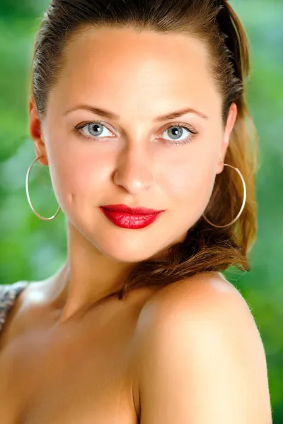 Portrait of sexy caucasian young woman — Stock Photo, Image