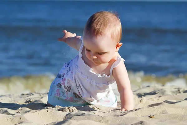 해변에 아기 — 스톡 사진